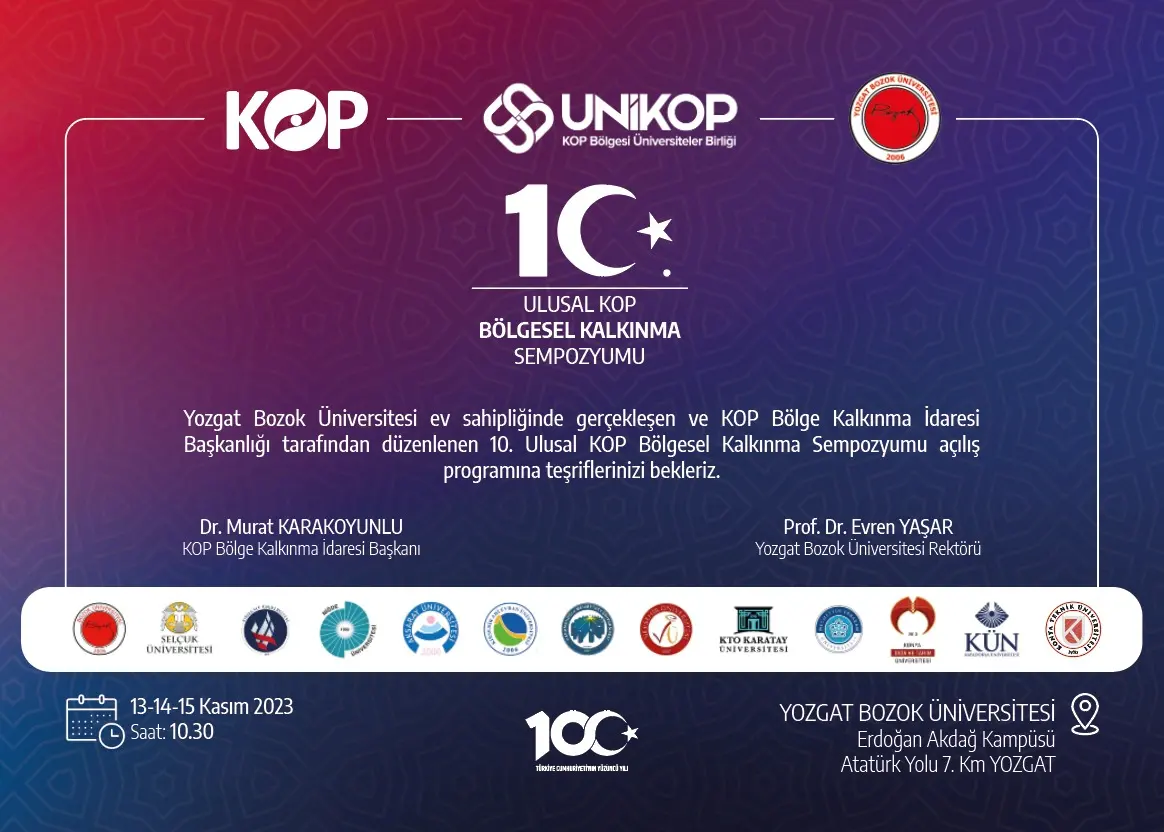 10. Ulusal KOP Bölgesel Kalkınma Sempozyumu